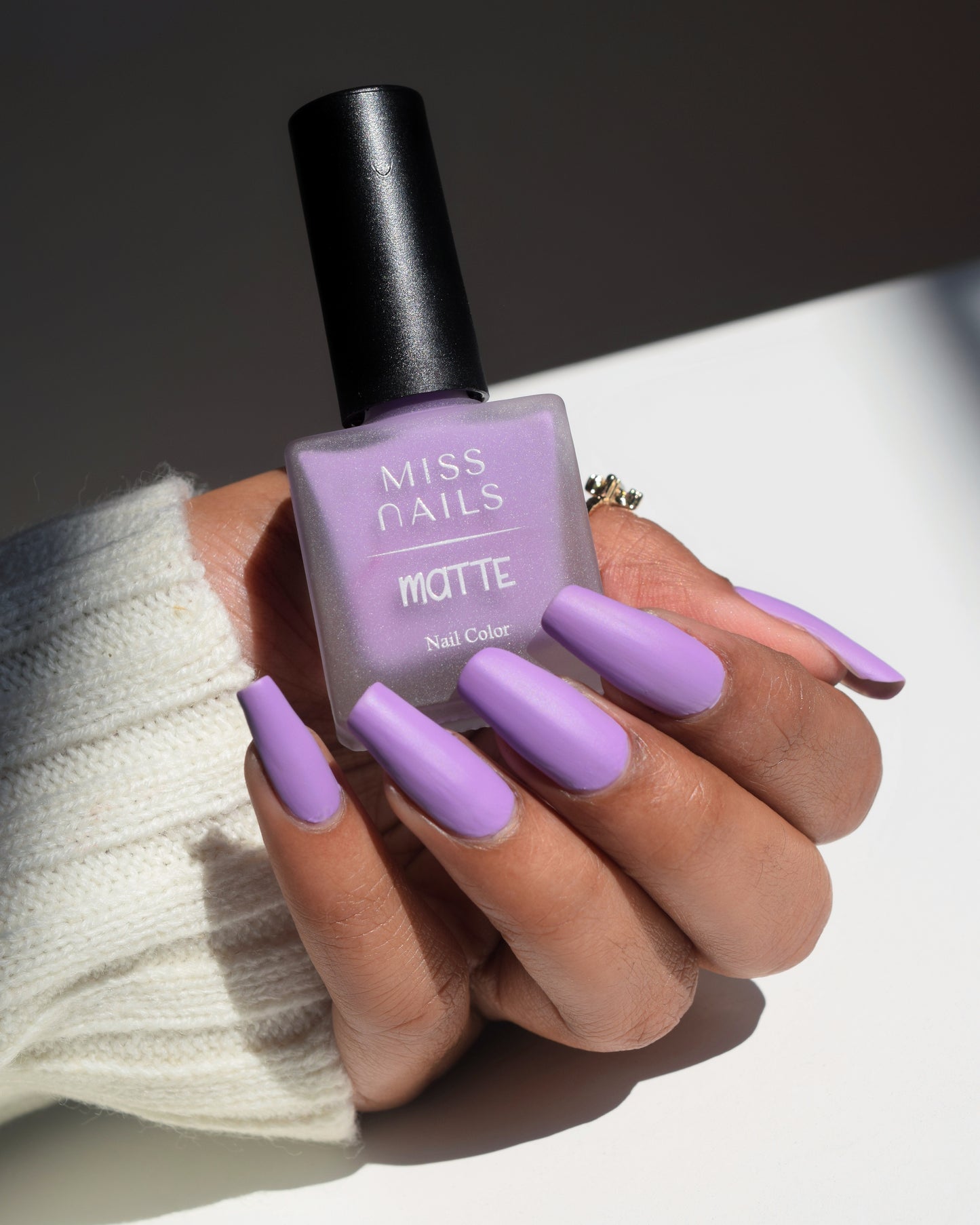 Miss Nails Matte Nail Enamel - Berry Mauve