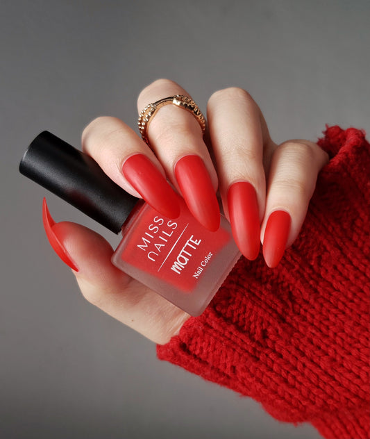 Miss Nails Matte Nail Enamel - Red Alert