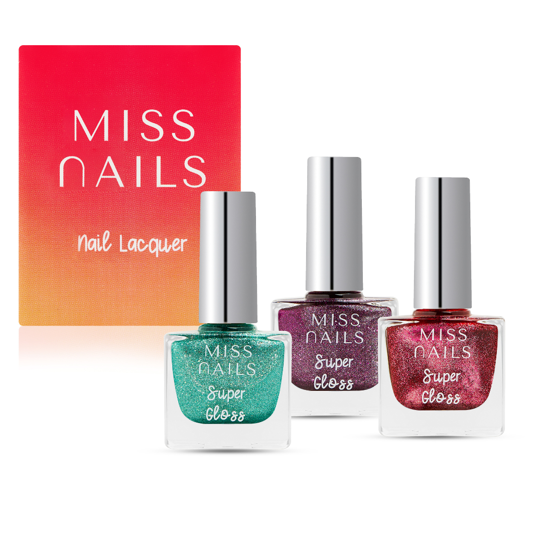 Miss Nails Super Gloss 3 PCS Combo - 24